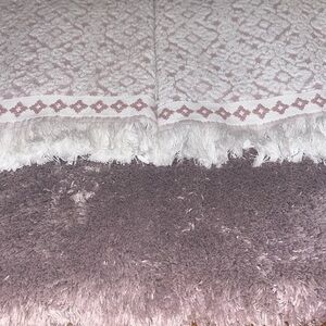 Bath Set - Dusty Plum/Purple Rug and 2 Bath Towels